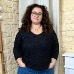 Pull femme maille douce col V oversize « Jolies Formes » - noir - taille-unique-grande-taille