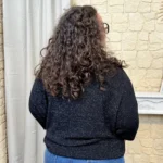 Pull femme maille douce col V oversize « Jolies Formes » - noir - taille-unique-grande-taille