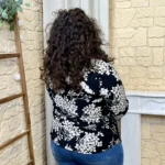 Blouse imprimée CHristy (T44-T52) - noir - 52