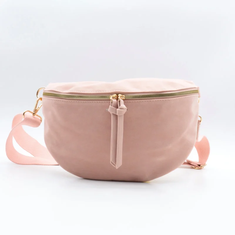 Banane aspect daim - rose-poudre - sans-taille
