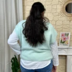 Pull sans manches (TU) - vert-deau - taille-unique