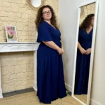 Robe longue unie (T40-T48) - marine - 48