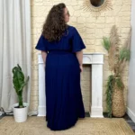 Robe longue unie (T40-T48) - marine - 48