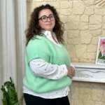 Pull femme col V maille douce « Tendance » - vert-pale - taille-unique