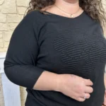 Pull fleur uni (GT) - noir - taille-unique-grande-taille