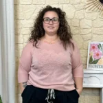 Pull fleur uni (GT) - rose-poudre - taille-unique-grande-taille