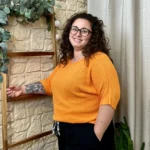 Pull côtelé uni « Jolies Formes » - orange - taille-unique-grande-taille