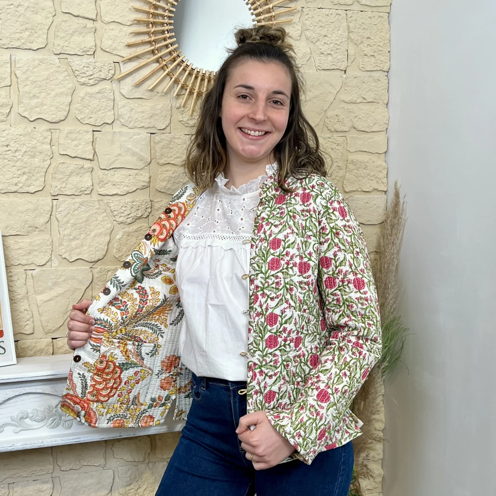 I784 - Veste réversible (T36-T44) - blanc - 44