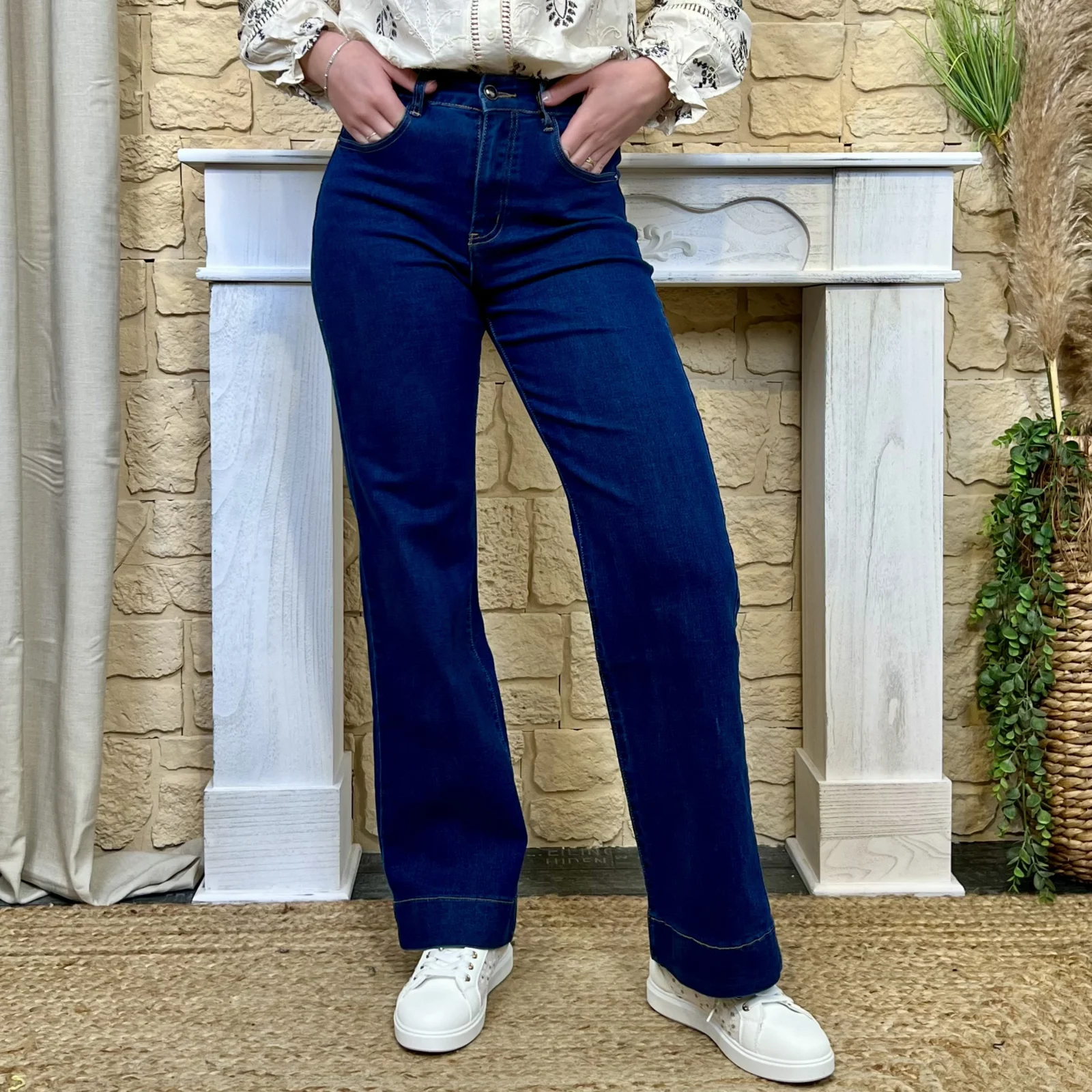 M839 - Jean Wide (T36-T44) - denim-fonce - 44