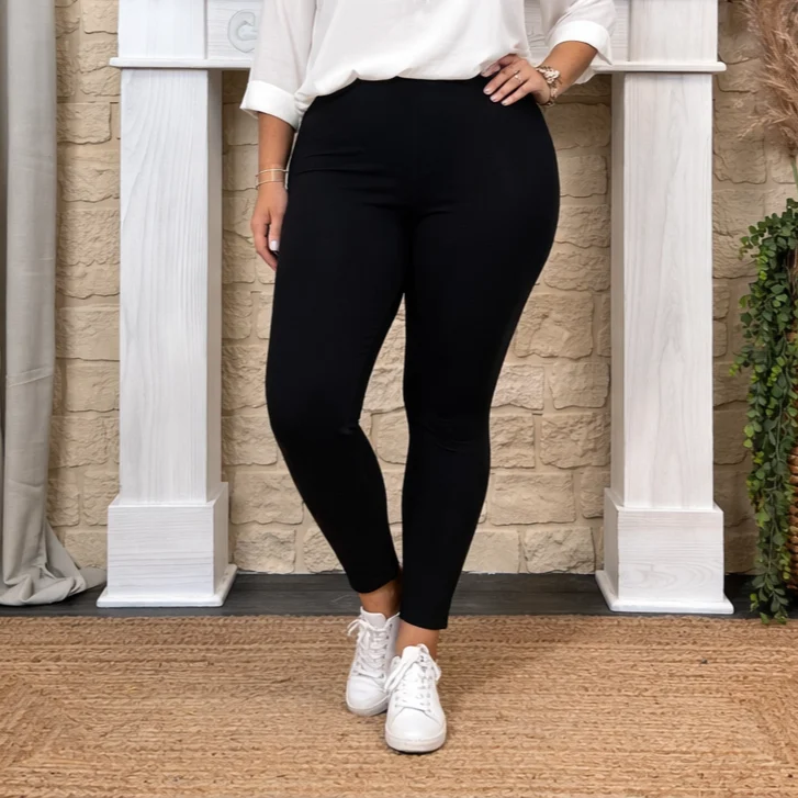 Pantalon tregging femme CHRISTY T42-T52 - noir - 52
