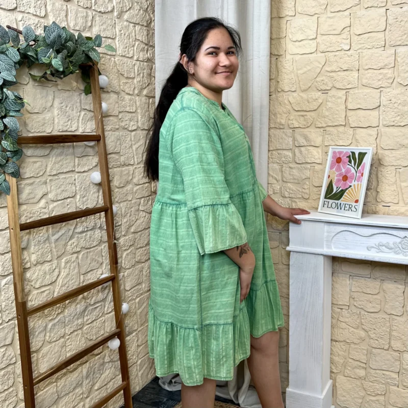 Robe coton délavé (GT) - vert-bresil - taille-unique-grande-taille