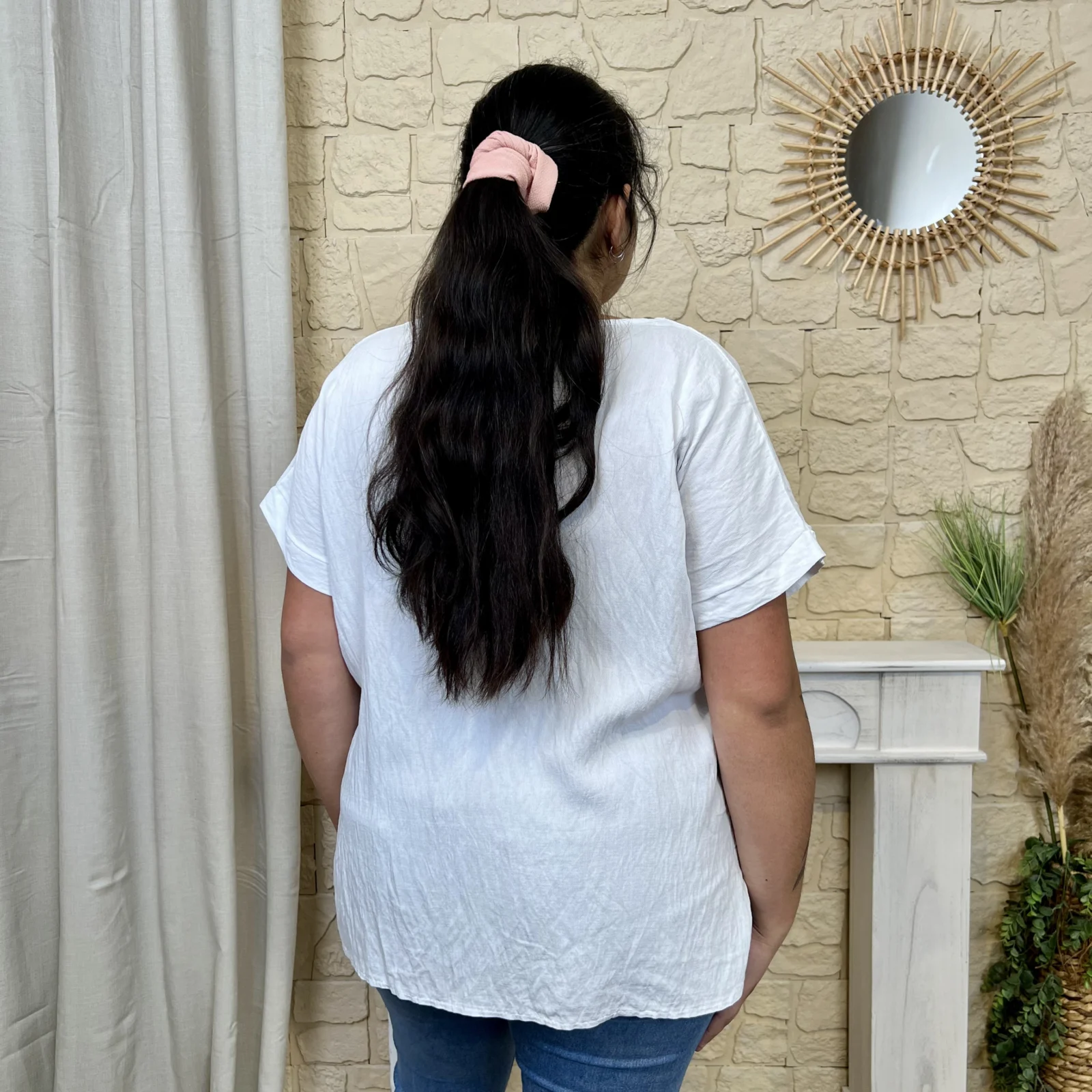 I692 - T-shirt arbre (TU) - blanc - taille-unique