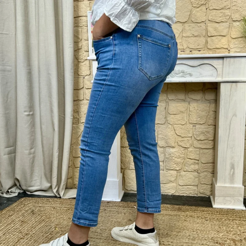 K853 - Jean 7/8ème (T42-T50) - denim-clair - 50