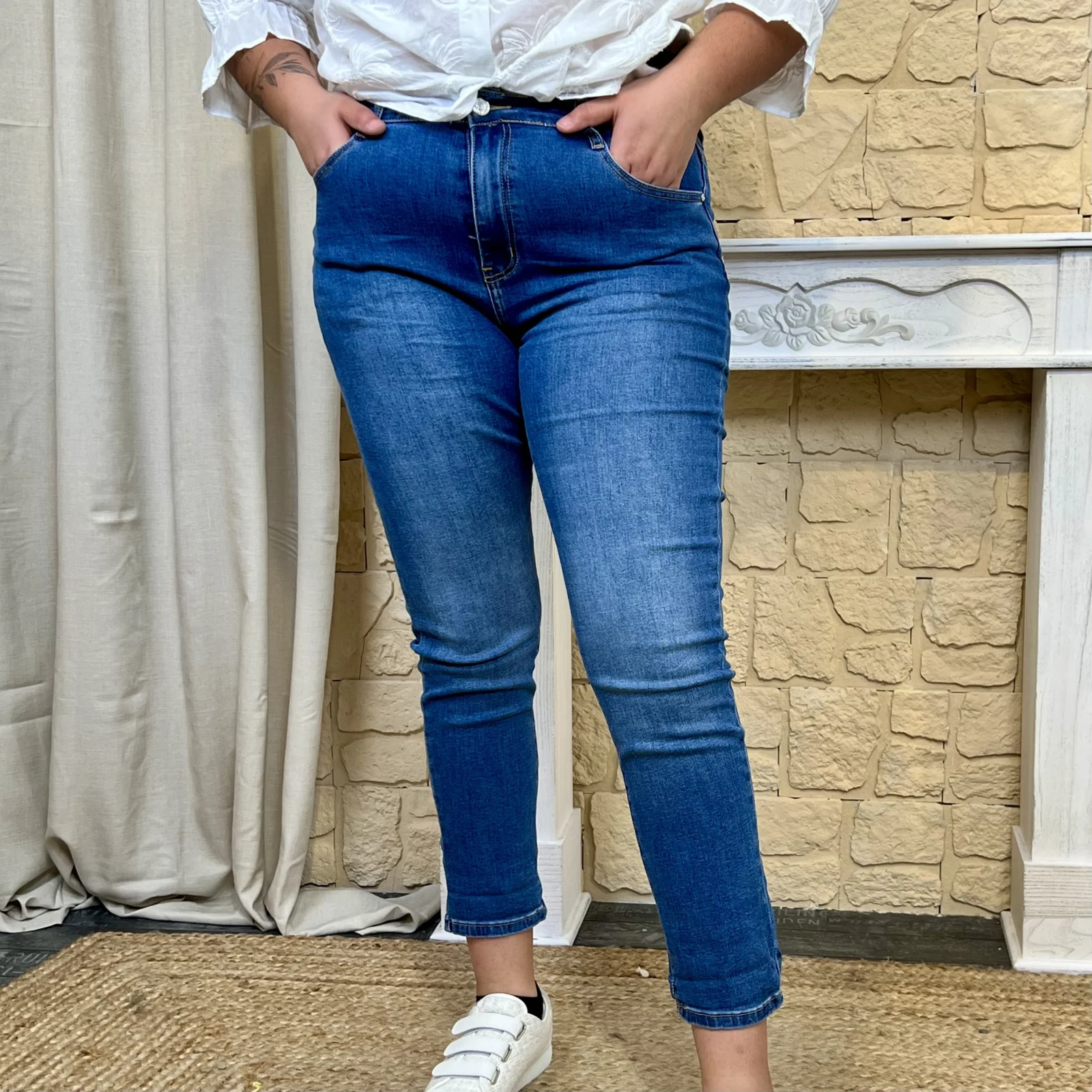 K862 - Jean 7/8ème (T42-T50) - denim - 50