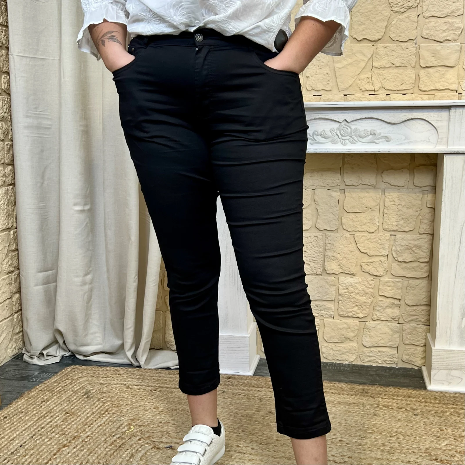 K866 - Jean 7/8ème (T42-T50) - noir - 50