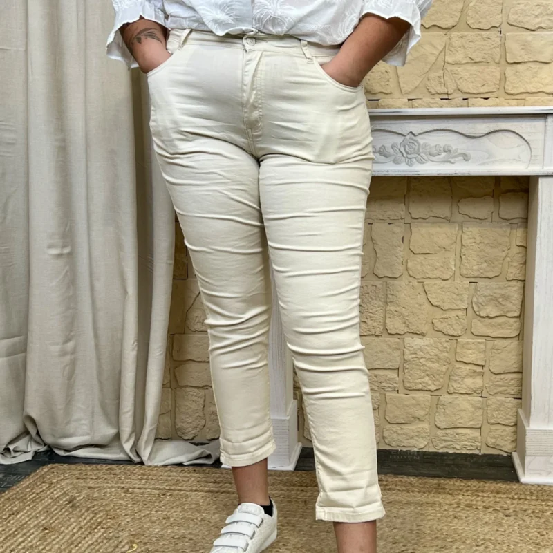 K863 - Jean 7/8ème (T42-T50) - ecru - 50