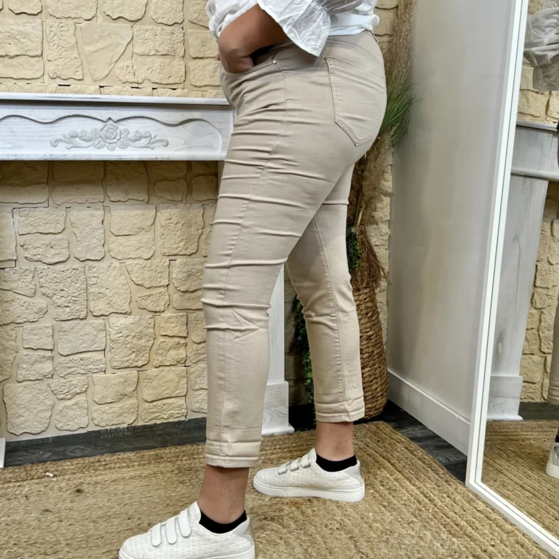 K865 - Jean 7/8ème (T42-T50) - beige - 50