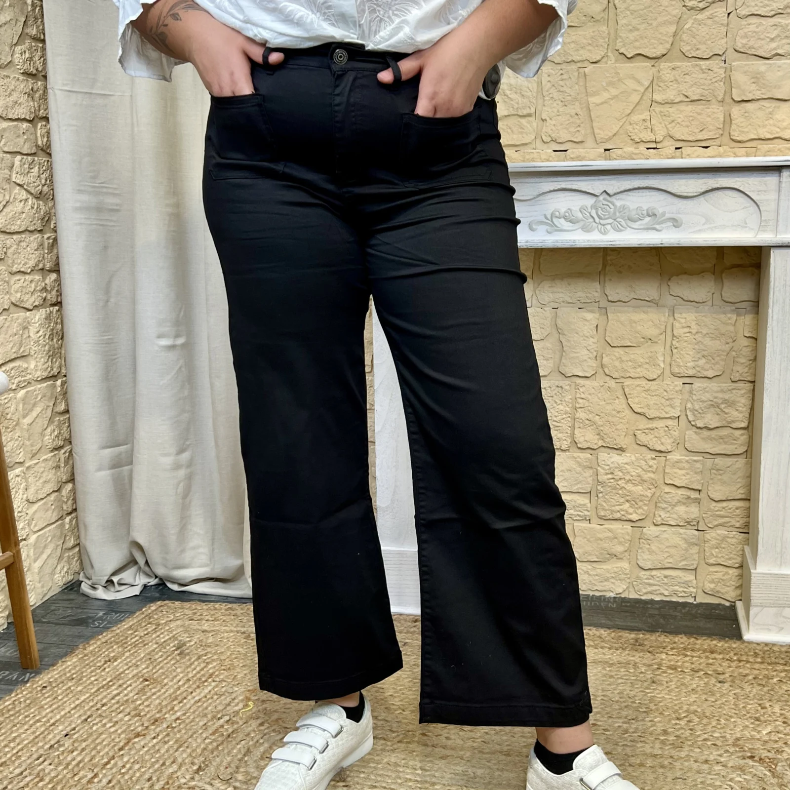 K841 - Jean Wide (T42-T50) - noir - 50