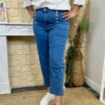 K859 - Jean Mom (T42-T50) - denim - 50