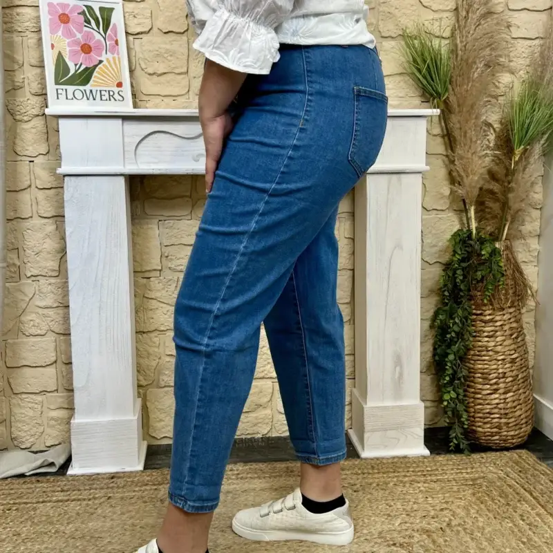 K859 - Jean Mom (T42-T50) - denim - 50