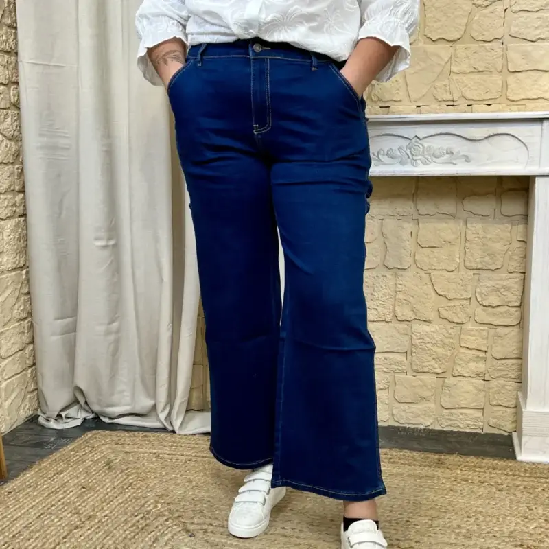 K887 - Jean Wide (T42-T50) - denim-fonce - 50