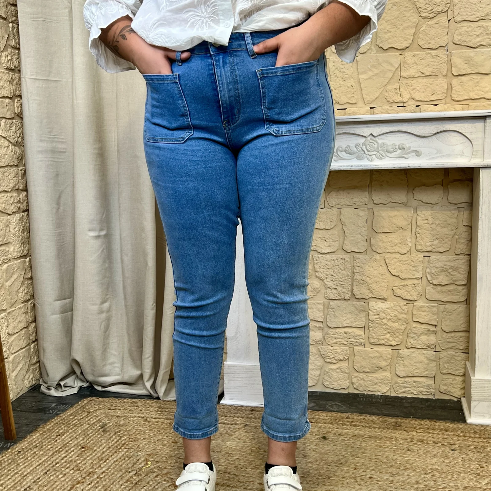 K871 - Jean 7/8ème (T42-T50) - denim - 50