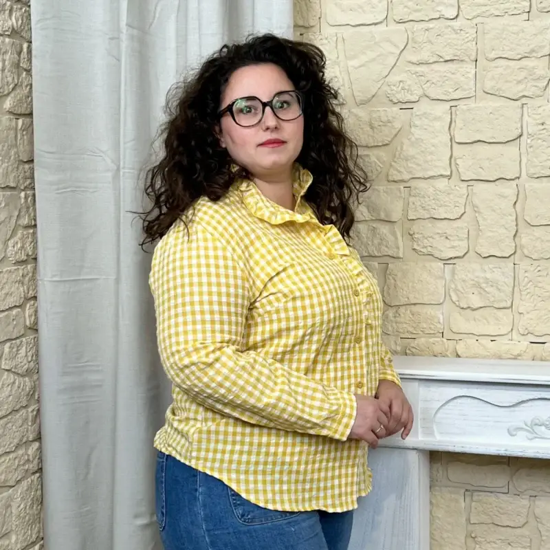 J683 - Chemise Vichy (T44-T52) - jaune - 52