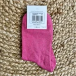 Chaussettes paillettes "Maman d'Amour" - fuchsia - sans-taille
