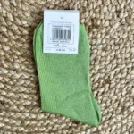 Chaussettes paillettes "Maman d'Amour" - vert-pomme - sans-taille