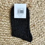 Chaussettes paillettes "Maman d'Amour" - noir - sans-taille
