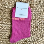 Chaussettes paillettes "Princesse" - fuchsia - sans-taille