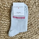 Chaussettes paillettes "Princesse" - gris - sans-taille