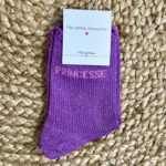 Chaussettes paillettes "Princesse" - violet - sans-taille
