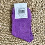 Chaussettes paillettes "Princesse" - violet - sans-taille