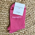 Chaussettes paillettes "Parfaite" - fuchsia - sans-taille