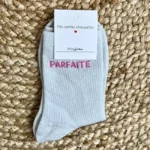 Chaussettes paillettes "Parfaite" - gris - sans-taille