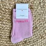 Chaussettes paillettes "Parfaite" - rose-poudre - sans-taille