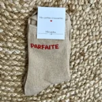 Chaussettes paillettes "Parfaite" - beige - sans-taille