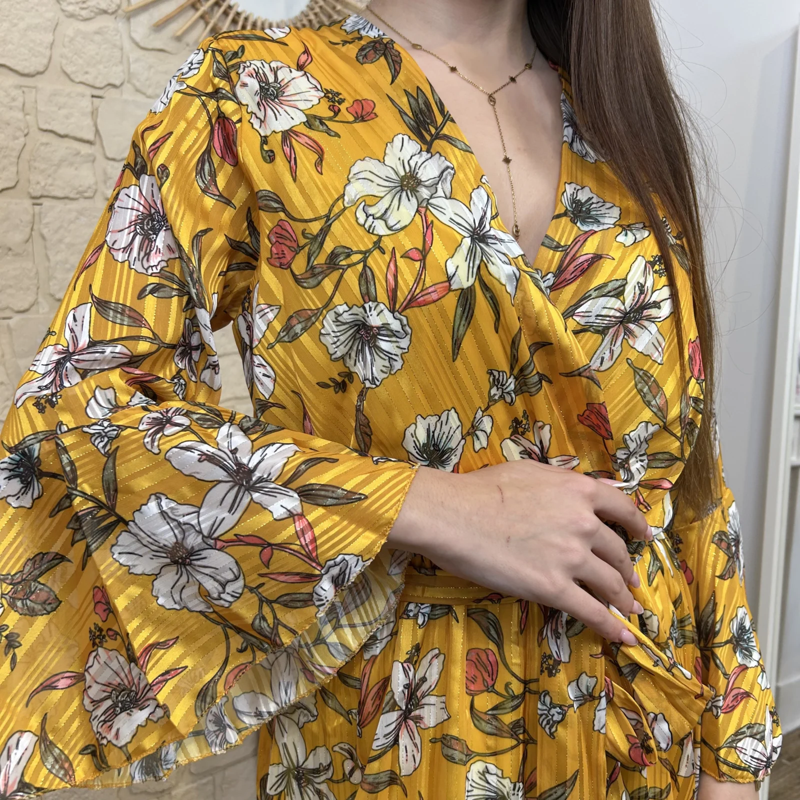 I657 - Robe longue fleurie (TU)