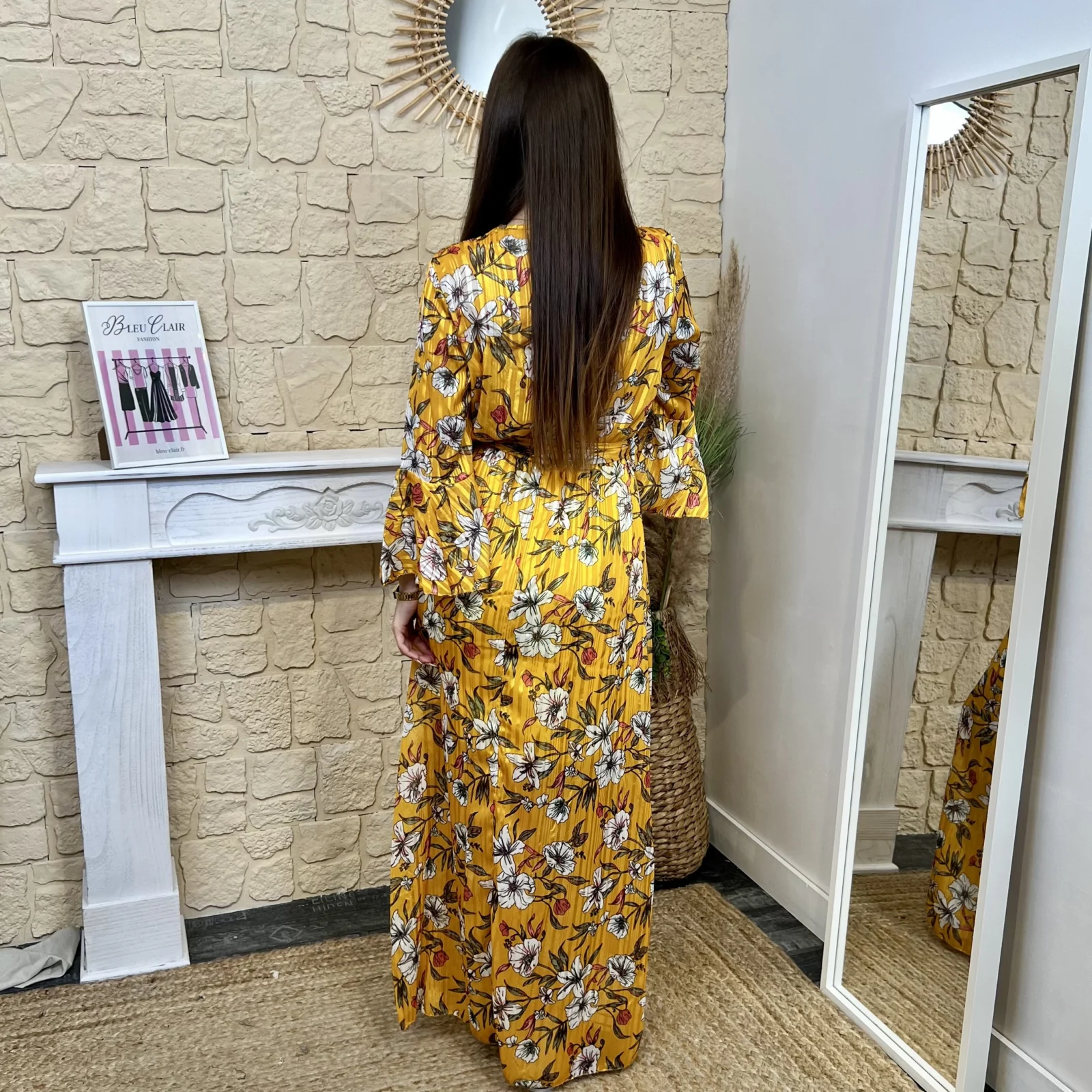 I657 - Robe longue fleurie (TU)