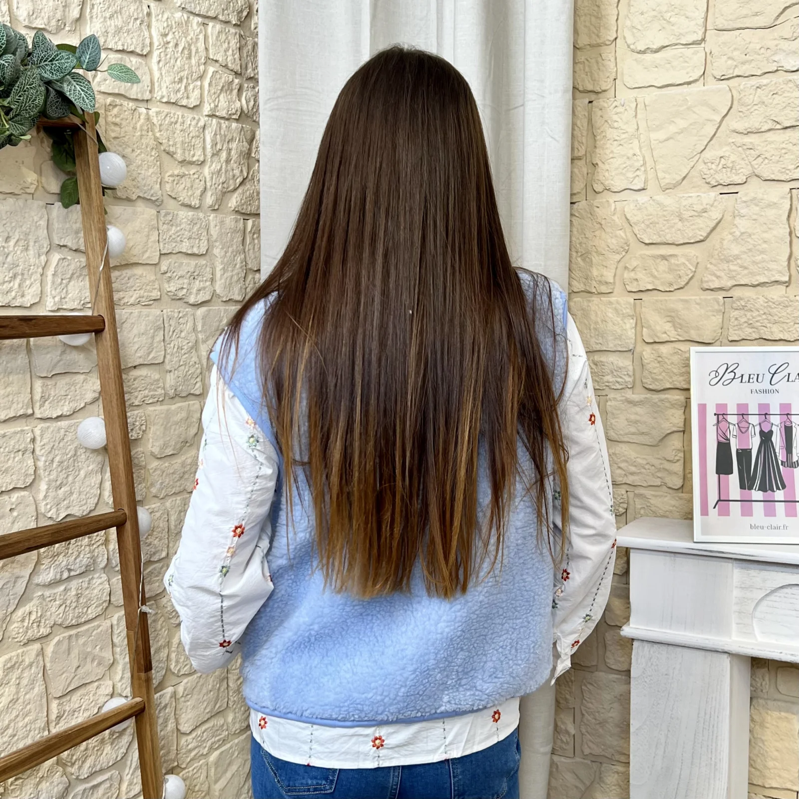 I672 - Gilet sans manches (TU) - bleu-ciel - taille-unique