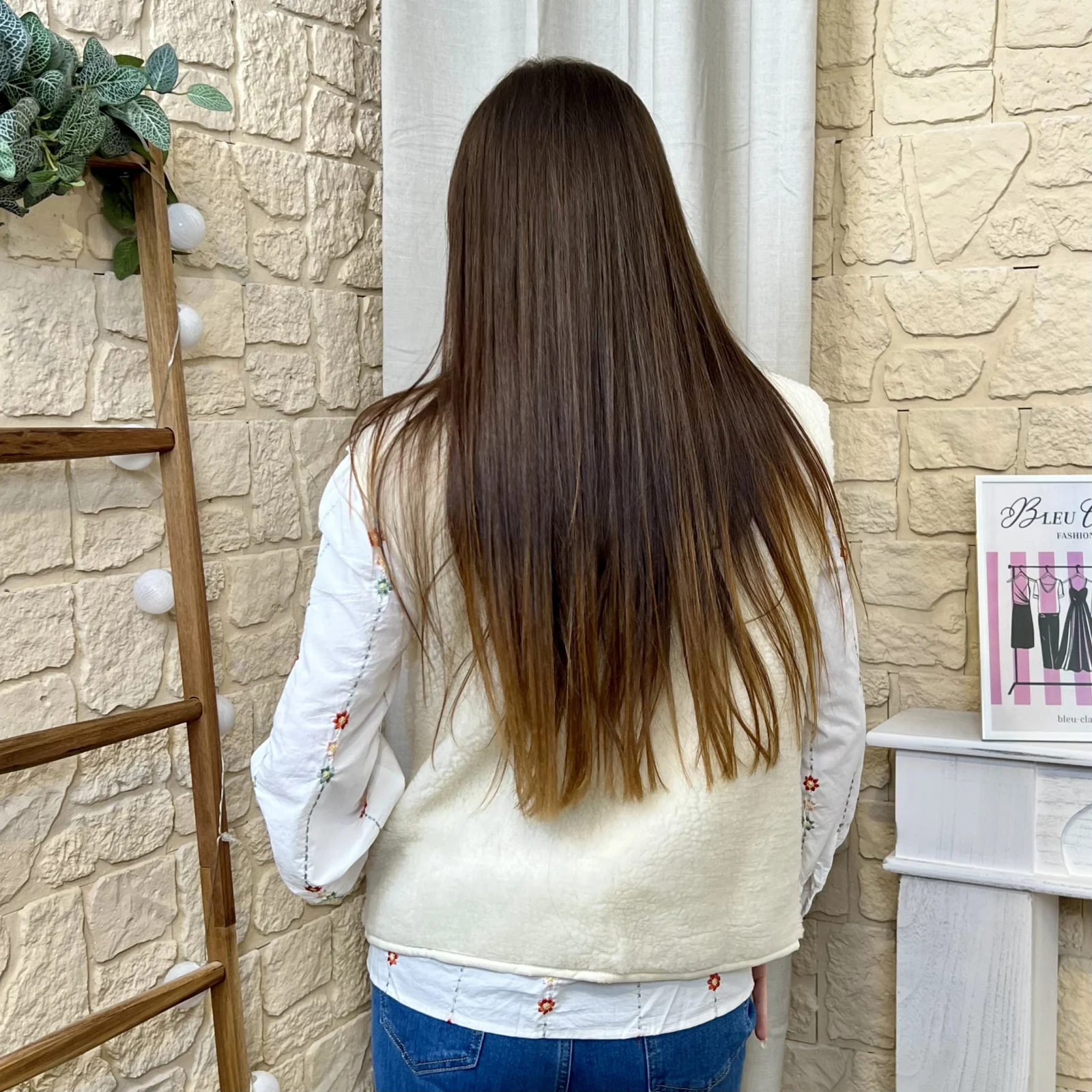 I672 - Gilet sans manches (TU) - ecru - taille-unique