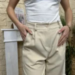 I660 - Pantalon tailleur (T36-T44) - beige - 50