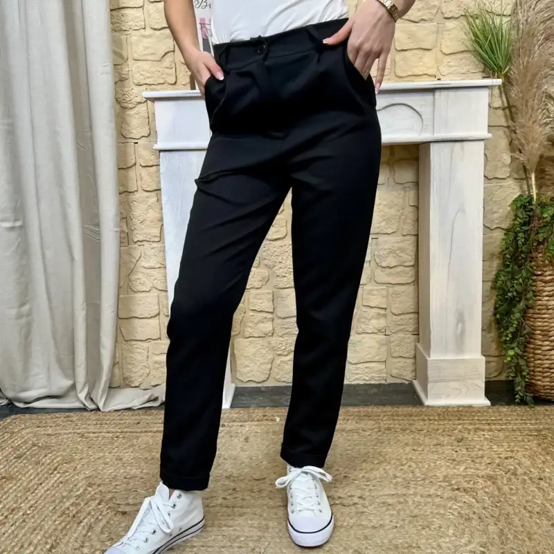 I660 - Pantalon tailleur (T36-T44) - noir - 44