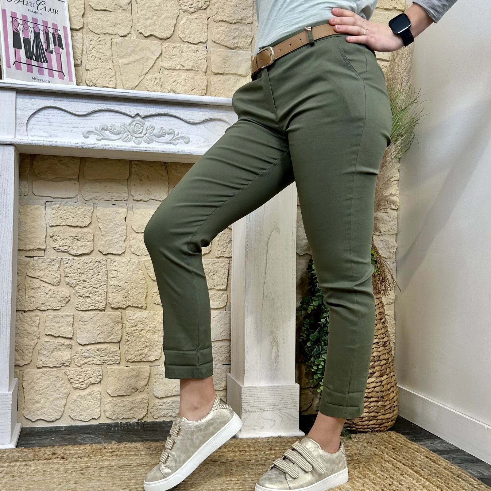 L716 - Pantalon chino (T36-T44) - kaki - 44