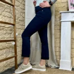 Jean droit 7/8ème femme 5 boutons VOGGO T36-T44 - marine - 44
