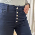 Jean droit 7/8ème femme 5 boutons VOGGO T36-T44 - marine - 44