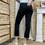 Jean droit 7/8ème femme 5 boutons VOGGO T36-T44 - noir - 44