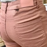 Jean droit 7/8ème femme 5 boutons VOGGO T36-T44 - rose-pale - 44