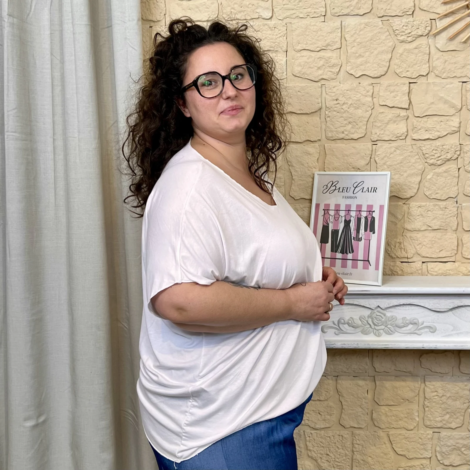 J704 - T-Shirt uni (GT) - blanc - taille-unique-grande-taille